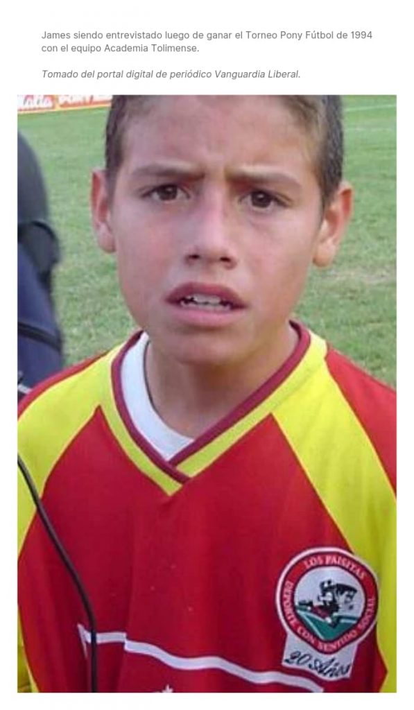 James Rodríguez en el Pony Futbol