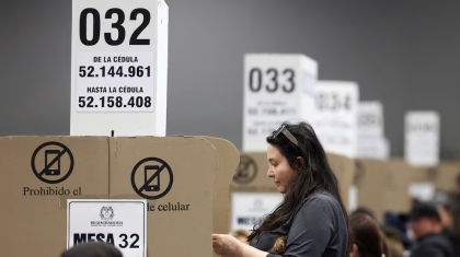 Al cerrar las urnas el Registrador Nacional Hernan Penagos Giraldo entregó un balance del desarrollo de esta jornada democrática. Foto crédito: Reuters